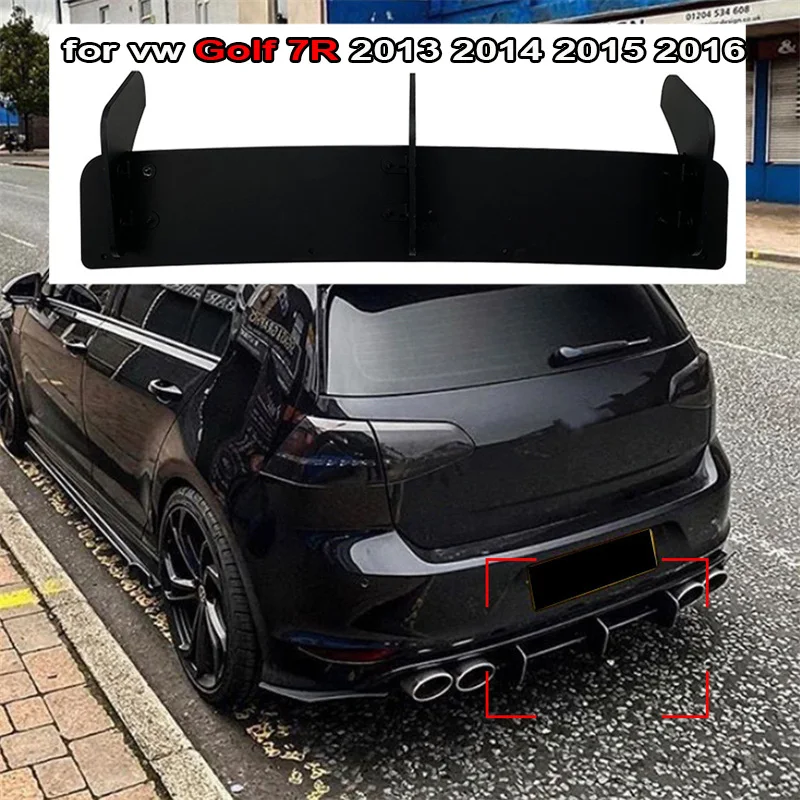 

Matte Black ABS Car LOWER Rear Bumper Diffuser Lip UNDER Splitter Spoiler Guard for VW Golf 7R 2013 2014 2015 2016 Car Styling