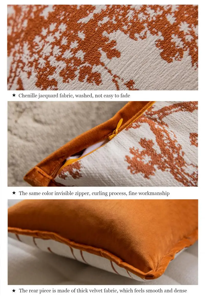 Französisch Chenille Sofa Kissen bezug Cojines einfache Kissen bezug Wohnzimmer Dekoration Erker Fenster Kopfteil Kissen bezüge 45x45 – Detail 12