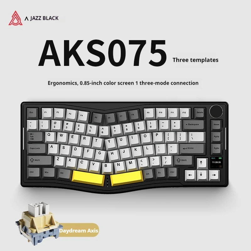 AJAZZ AKS075 キーボード アリス配列 AJAZZ AKS075 75% メカニカルキーボードアリス人間工学に基づいた