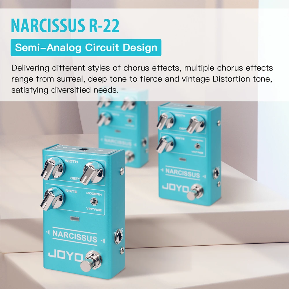 R-22 NARCISSUS CHORUS Semi-analog Chorus Guitar Effect Pedal Vintage Distortion