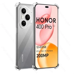 Premium 3-in-1 TPU Soft Cover with Protective Glass and Camera Screen Protector for Honor 400 5G (Only 1phone case)