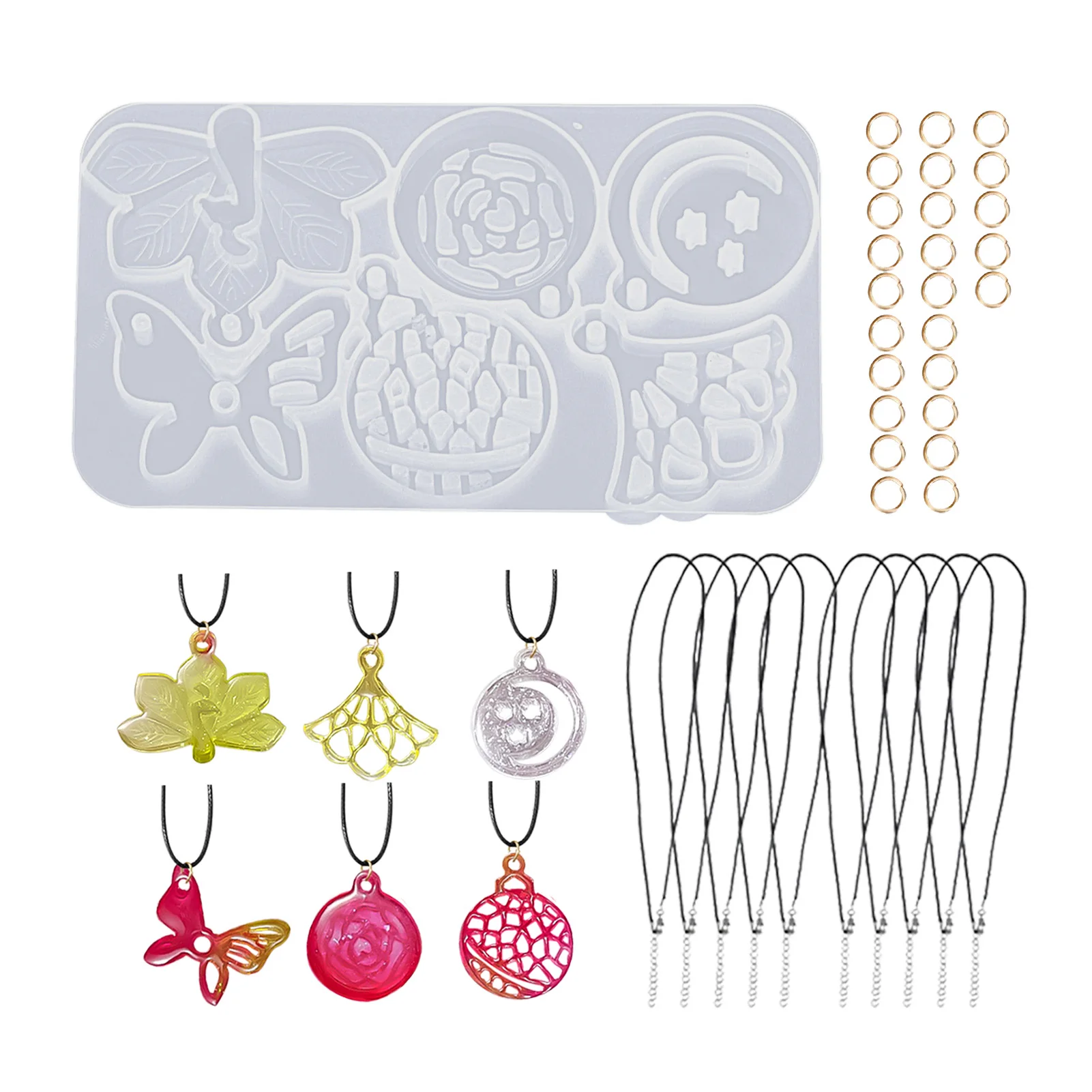 

Ювелирные изделия из смолы, подвеска, набор форм для ожерелья, полимерные формы с отверстием для ожерелья, подвеска, ювелирные изделия