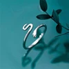WYEAIIR 925 Sterling Silver Simple Cute Mini Snake Resizable Opening Ring For Women Luxury Jewelry 4