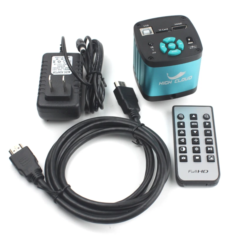 48MP 4K USB HDMI VGA Digital Video Monocular Microscope Camera Continus Zoom 180X C-Mount Soldering Phone Repair Tools