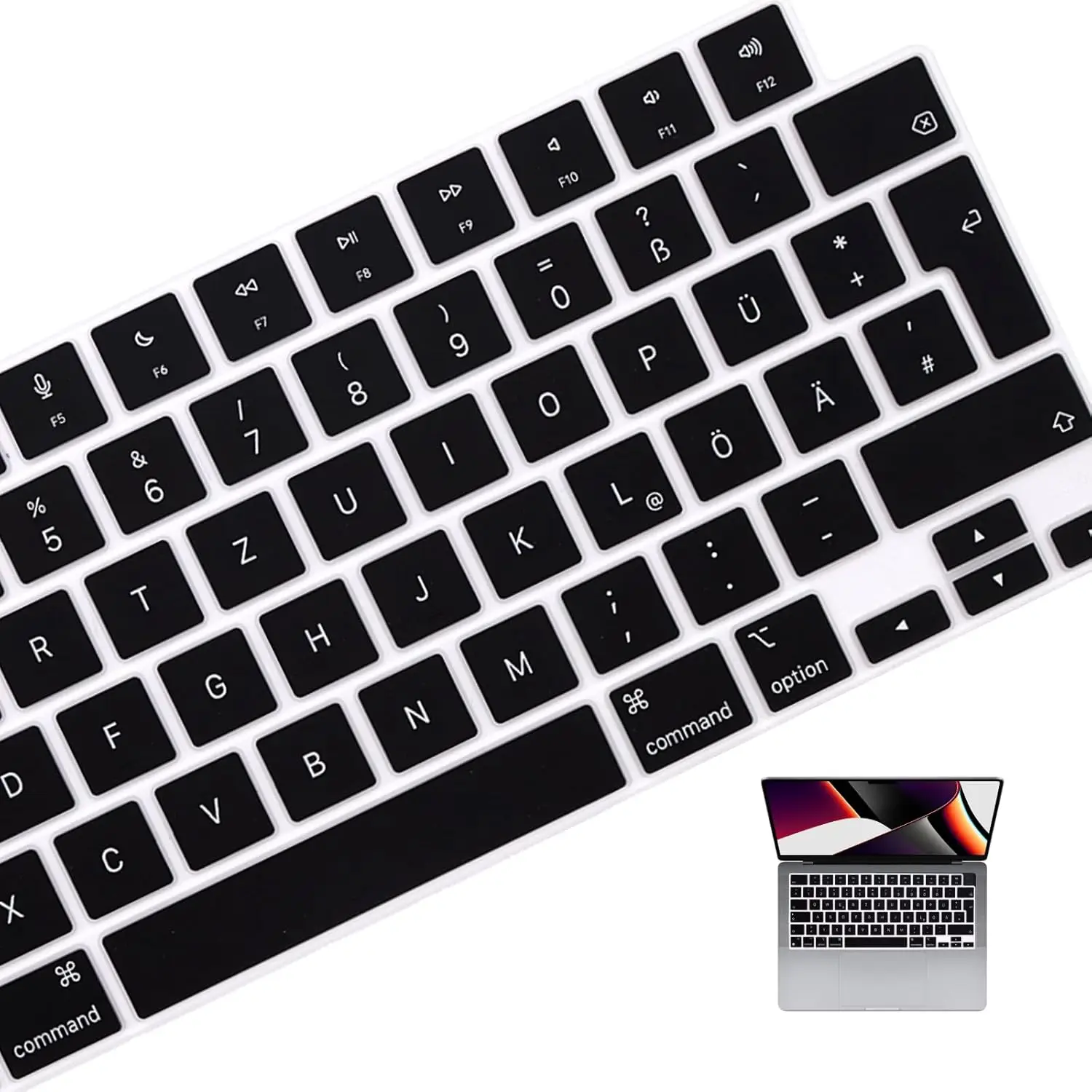 Silicone Cover for German-Layout MacBook Air 13/Pro 15/16
