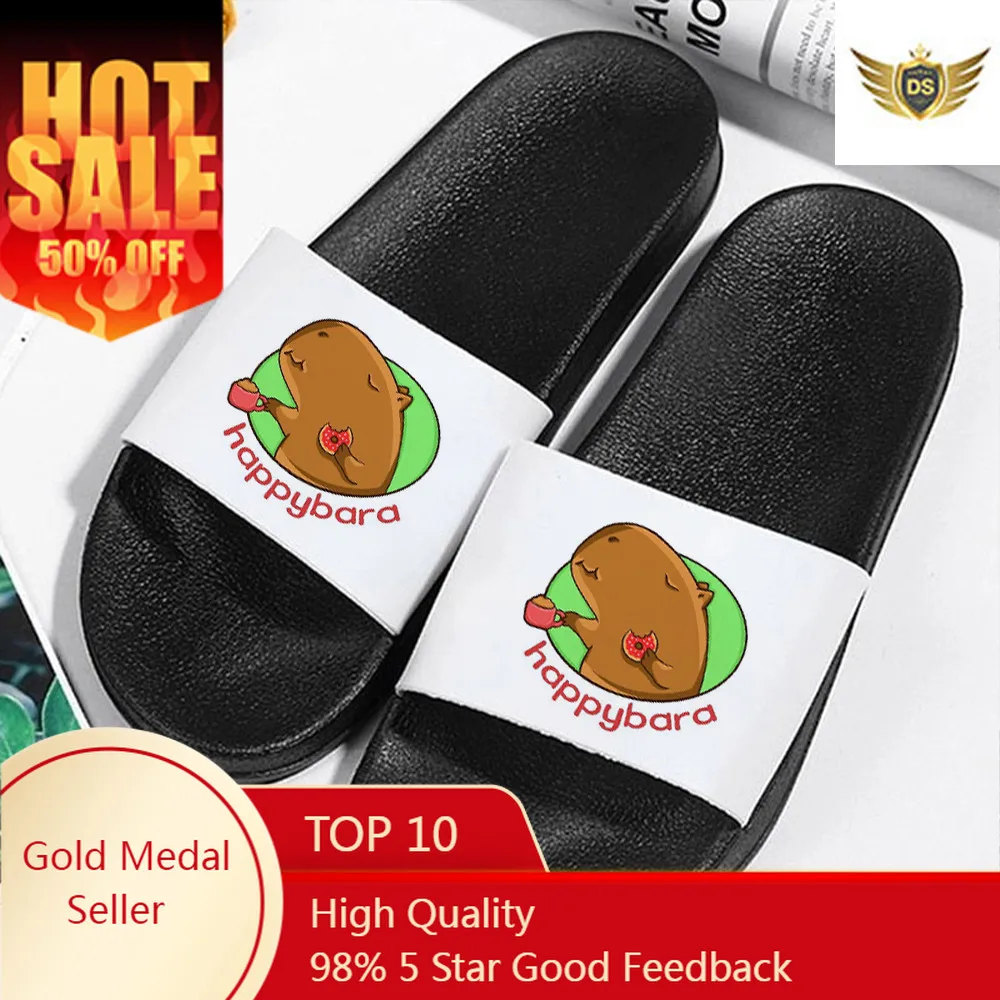 Capybaras Pantofole Uomo Anime Giapponese Infradito Maschio Anime Harajuku Cartoon Slides Mens Slipper Flipper Zero Hausschuhe Herren