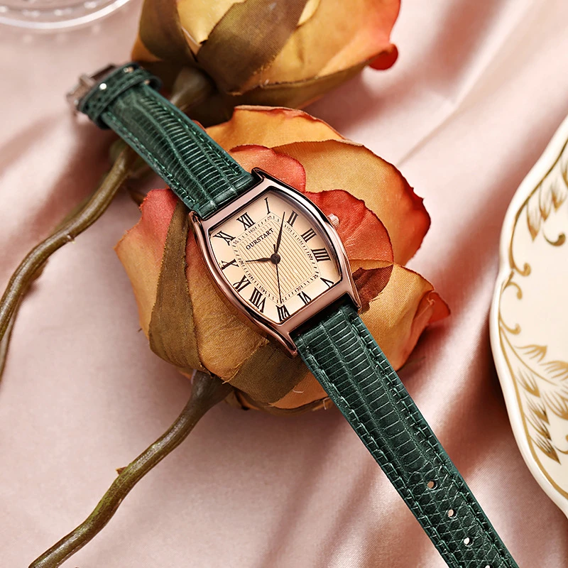 Women's Watch Retro Bucket Shaped Simple Belt Women's Watch