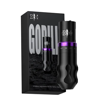 DM Gorilla Macchina per tatuaggi a corsa regolabile wireless 1500mAh Potente motore personalizzato Motore a basso rumore per trucco permanente