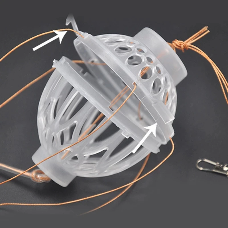 Cage à appâts explosion baits avec 6 hameçons acier carbone pour pêche de la carpe