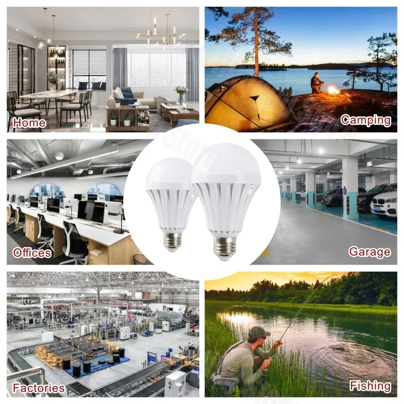 Description Picture 5 of itemLED Rechargeable Light Bulb 5w 7w 9w 1 15w 1200mAh 85-265V Emergency Bulb for Home Power Failure Camping Tent Porch Garden Lamp