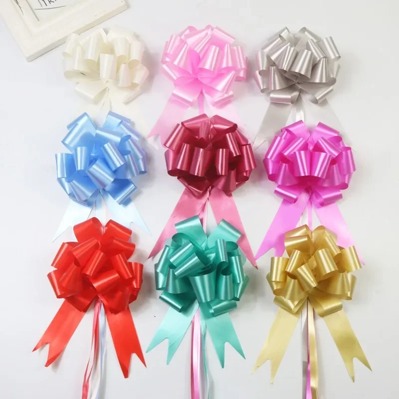 30pcs Christmas Garland Flower Ribbon Holiday Wedding Party Gift Box Packaging Ribbon Stereoscopic Spherical Hand Pulled Flower party decorations christmas decorations printed satin ribbon