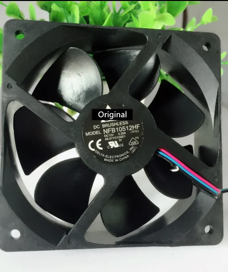

Original 100% working NFB10512HF -7F03 DC 12V 0.39A 3-wire 3-pin connector 70mm 105x105x32mm Server Square Cooling fan