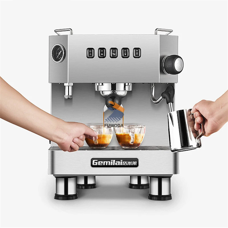 MOOYE All-in-One Espresso Machine, 20Bar, All-in-One Coffee Maker, Bonus  Four Accessories, Stainless Steel, With Steam Bar, Fast Heating, Auto Pause