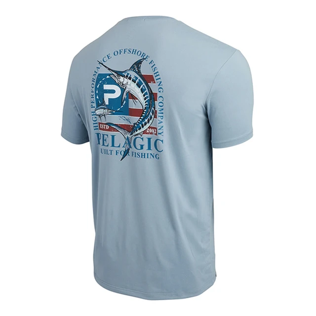 New Pelagic Fisher Offshore T Shirt Graphic Tee Black Color Size