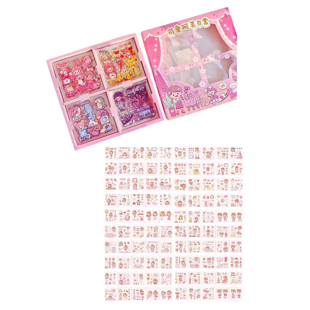 

Красивые самодельные наклейки, водонепроницаемые легко наклеивающиеся красивые граффити наклейки без остатков, Мультяшные наклейки, канцелярские принадлежности