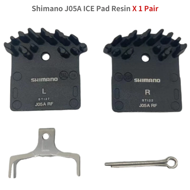 SHIMANO Juego pastillas freno metálicas aleta refrigeración N04C XTR/DEORE  XT/SL