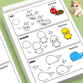 Come disegnare tutto per bambini: disegni passo dopo passo di animali carini, veicoli, mostri, robot, cibo, regali e molto altro!