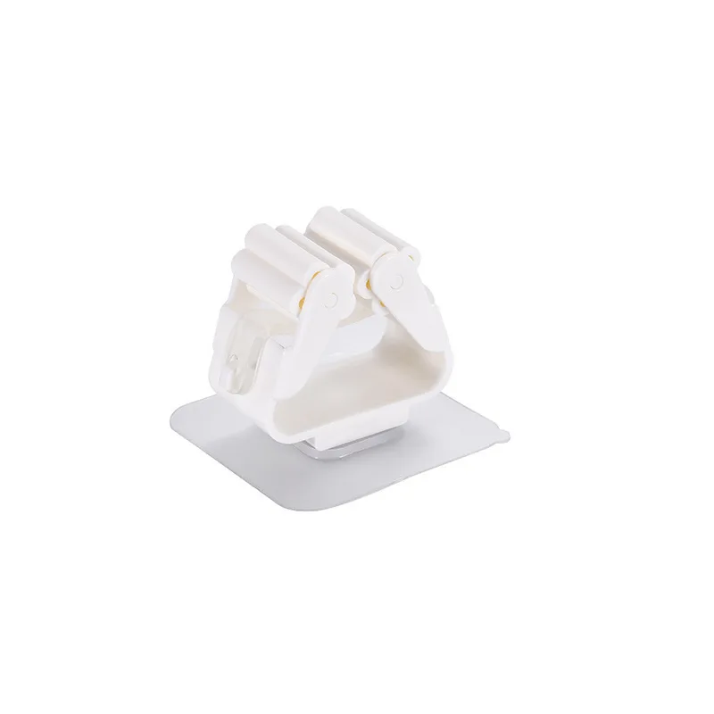 Punch-free Mop Rack Bathroom Mop Hook Bathroom Sticky Hook Broom Hanger Card Seat Clip