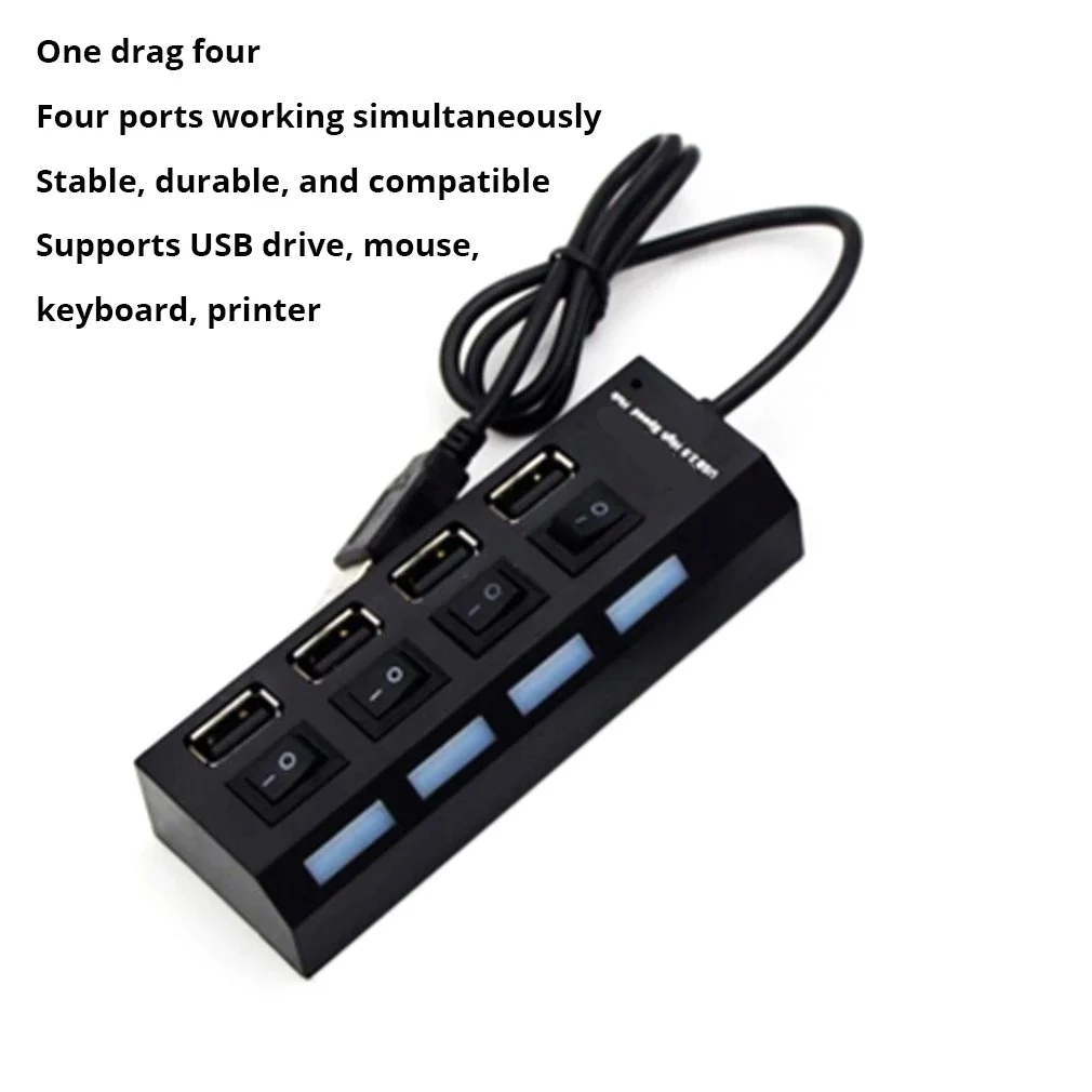 Switch Extension Hub 7-port USB2.0 Hub Computer USB Extension Hub One Drag Seven USB2.0 Splitter PC Laptop Desktop