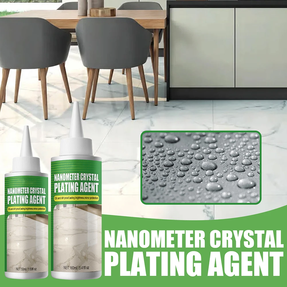 50/160ml Nanometer Crystals Plating Agents Marble Scratch Furniture Repair Polish Multifunctional Tile Coating For Home Kitchen nanocrystal plating agent