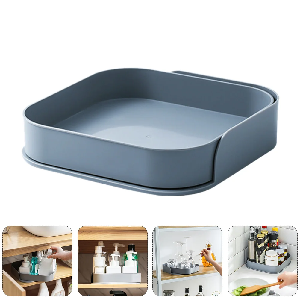 Rack Storage Holder Rotating Tray Shelf Sundries Organizers Fridge