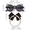 2Pcs/Pack Sunglasses Bows Headband Set Vintage Kids Summer Round Sun Glasses Children Protection Glasses Baby Hair Accessories 5