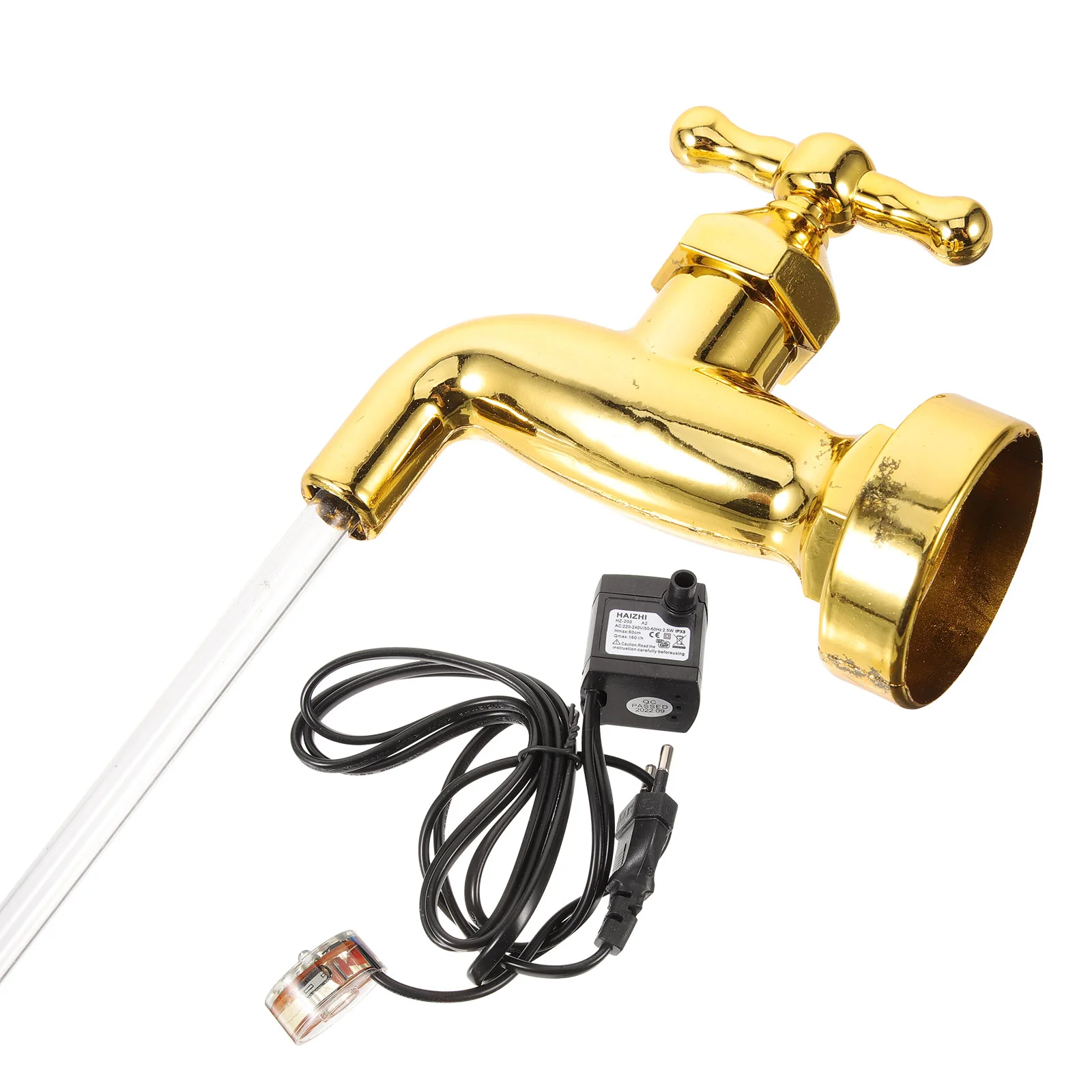 

of Invisible Flowing Water Fountain Courtyard Art Decor Floating Tap Fountain Garden Decor DIY Garden Yard(EU Plug)