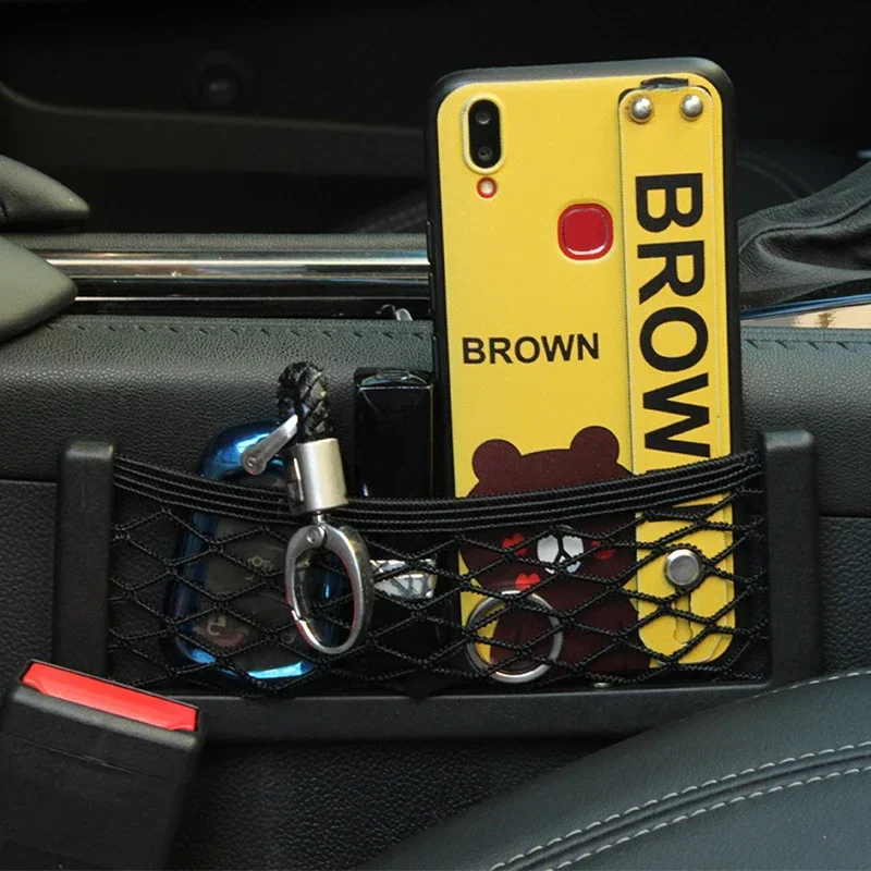 Rete Portaoggetti Bagagliaio 3 Tasche - Organizzatore Auto Universale, 150x40cm, Nero