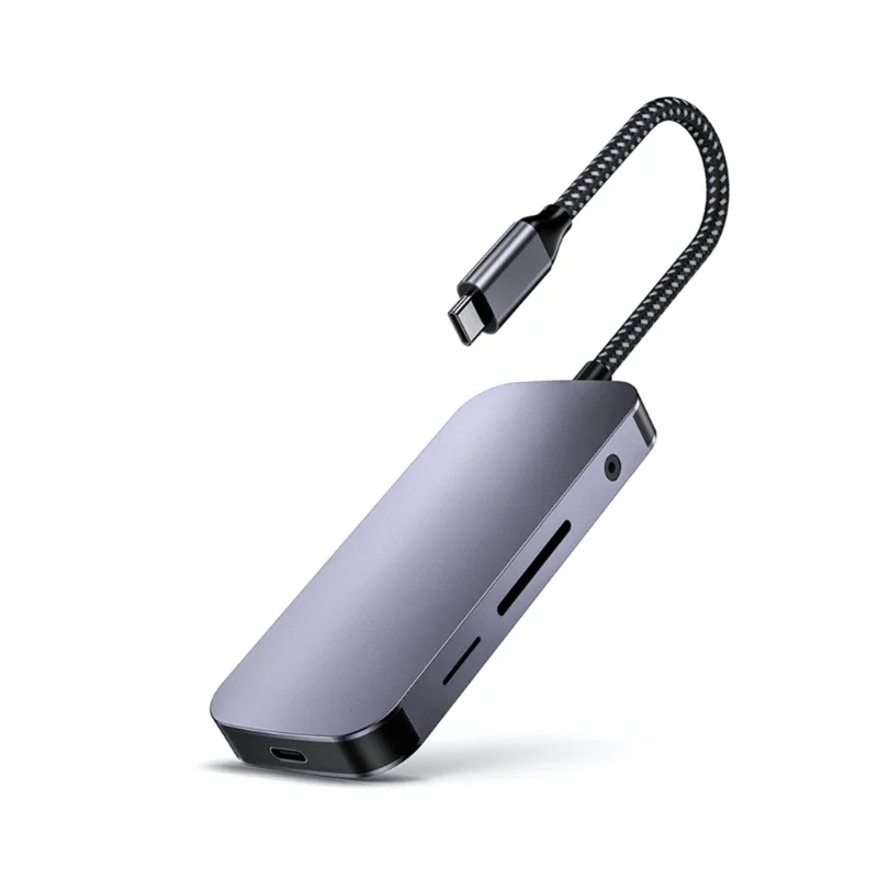 

Алюминиевый сплав 8 в 1, концентратор типа C, 4K HDMI, USB PD-зарядка типа C, TFкарта для ноутбуков, настольных