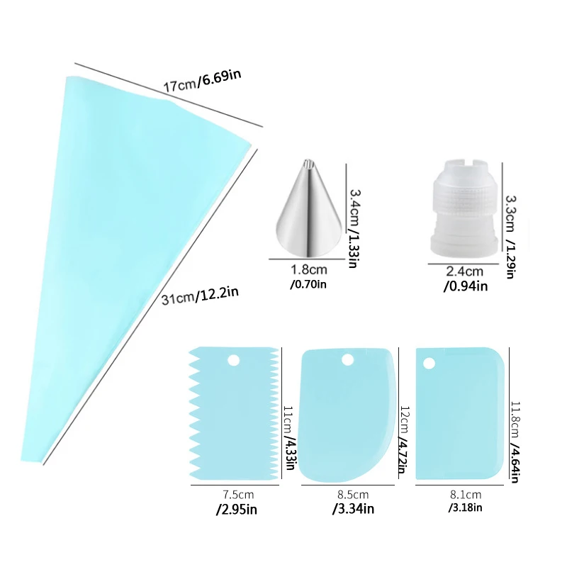 14/29 Pcs cake decorating tip set cake icing nozzles baking nozzle set cake decorating nozzle set pastry bag set Cream Nozzles Set Kitchen Bakery Cake Icing Piping Cream Cake Decorating Tools Accessories Reusable Pastry Bags
