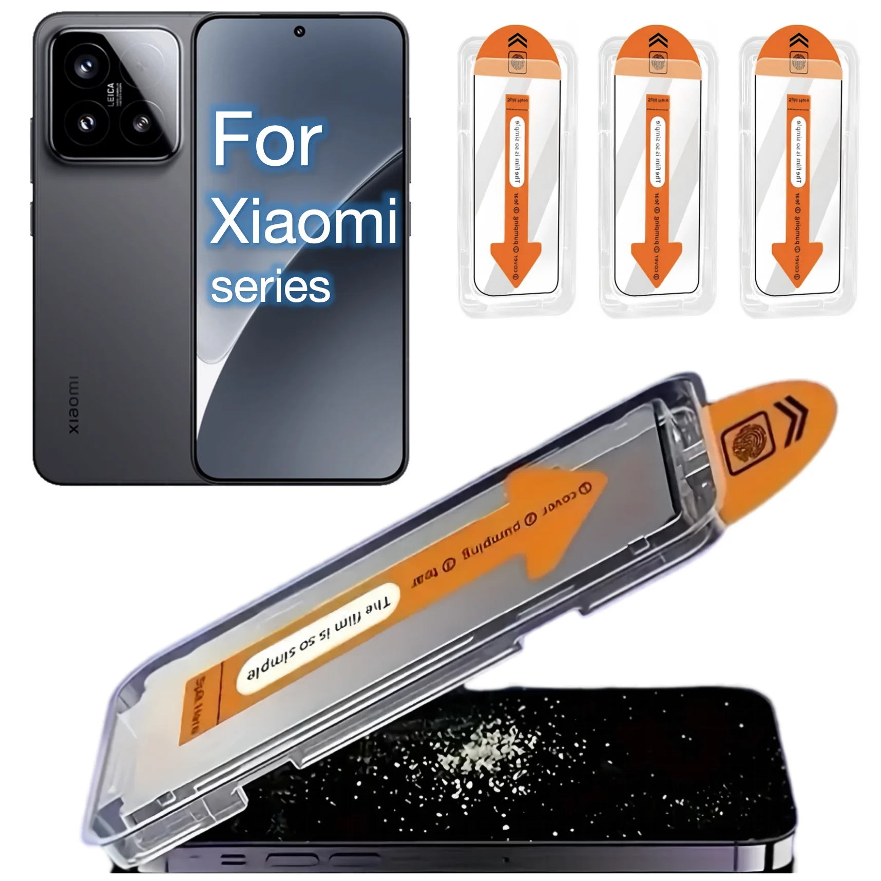 Premium Tempered Glass Screen Protector Set - Easy Install & Auto-Dust Prevention