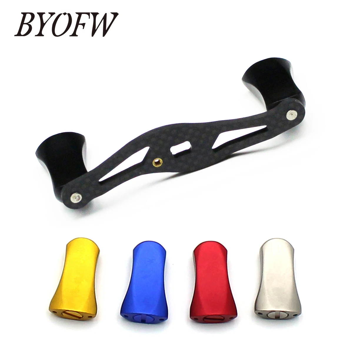 Byofw 85Mm Carbon Fiber Baitcasting Fishing Reel Handle Alloy Knobs For Abu Garcia Daiwa Rocker Light Weight Diy Replacement