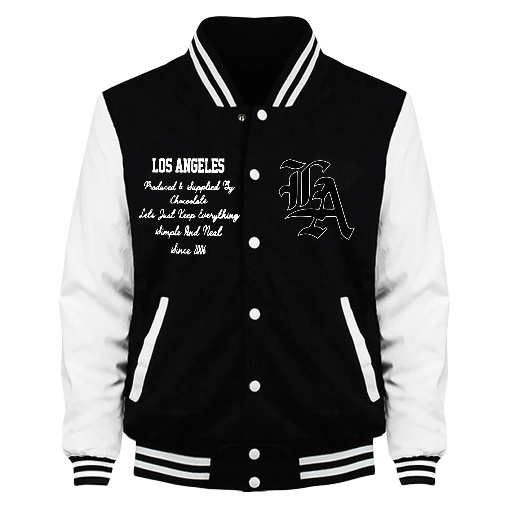 City Art Alphabet Usa Baseball Jersey Men Personality Cartoons Jacket Fashion Fleece American Top Unisex Warm Loose Clothing