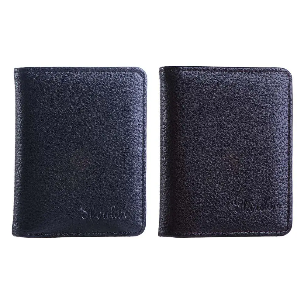Men Wallet PU Leather Multi-slot Ultra-thin ID Card Cover Portable CompactCash Clip Mini Money Bag