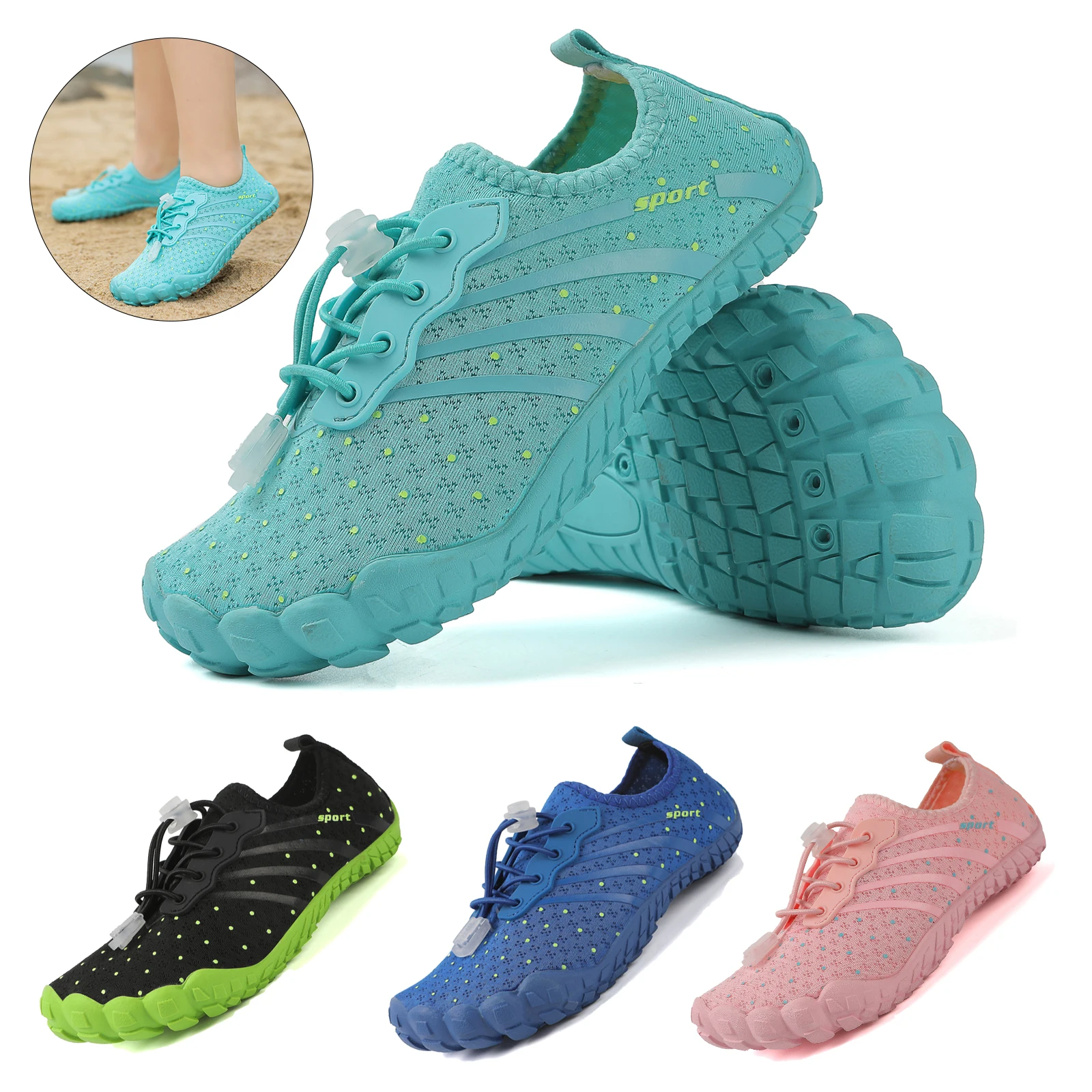 

New Children Quick-Dry Water Sports Shoes Boy Girl Breathable Aqua Shoes Swim Beach Sneakers Diving Barefoot Surfing Wading Shoe