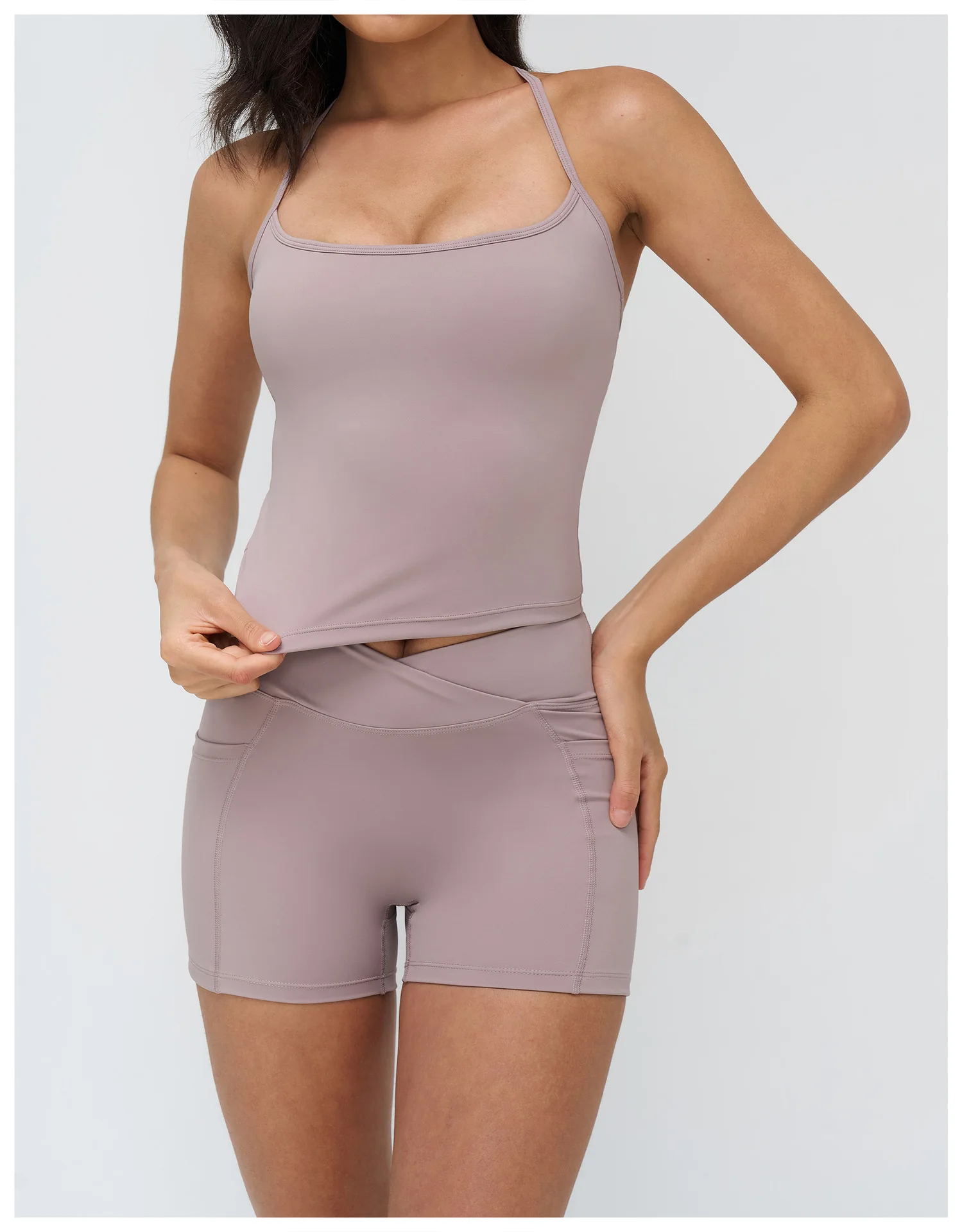 Débardeur Yoga Push-Up Col Carré