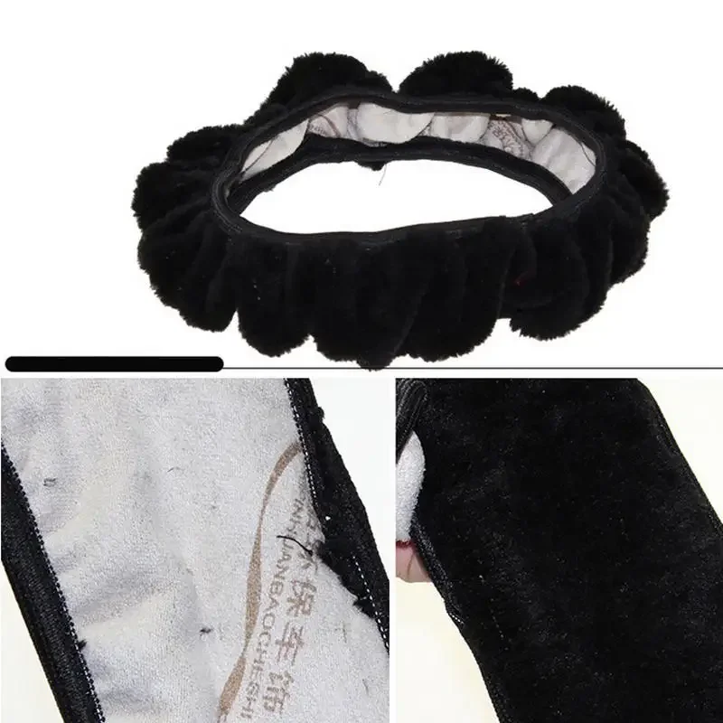 Winter Wool Plush Car Steering Wheel Cover Universal Interior