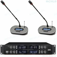 Système de Microphone numérique sans fil haut de gamme, 8 microphones pour salle de réunion et conférence de bureau, bouton muet 3
