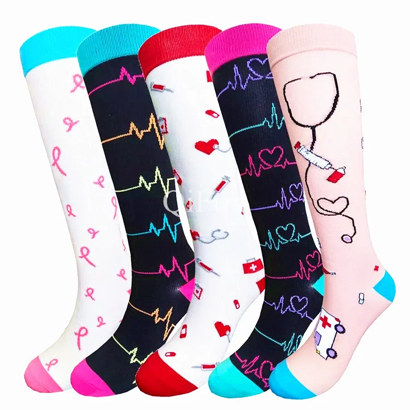 Verlichting Lief Souvenir 58 Stijlen Compressie Sokken Vrouwen Medische Verpleging Kousen 20-30mmHg  Oedeem Diabetes Spataderen Running Compressie Sokken - AliExpress