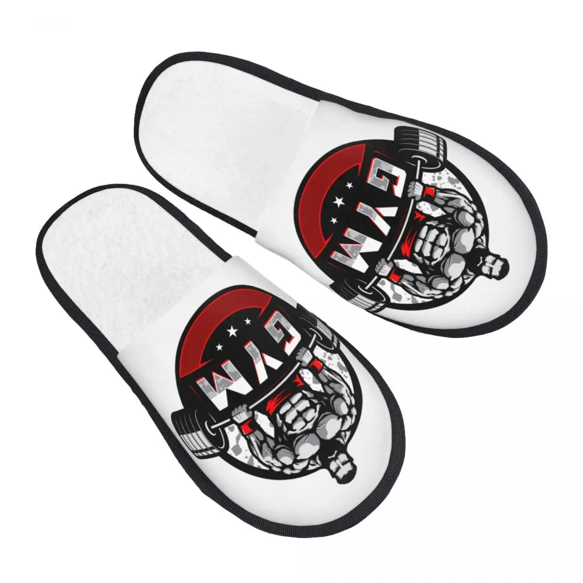 

Custom Bodybuilding Gym Memory Foam Slippers Women Comfy Warm Fitness Muscle House Slippers