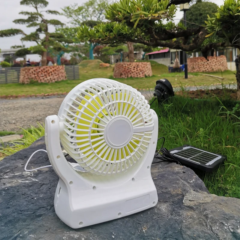 Ventilatore Portatile Con Luce LED E Power Bank – Ricaricabile USB Per Campeggio Ed Esterni
