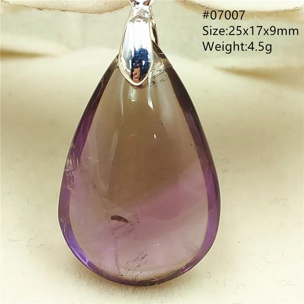 Natural Purple Yellow Ametrine Bead Pendant Women Men Ametrine Citrine Amethyst Clear Water Drop Brazil AAAAAA