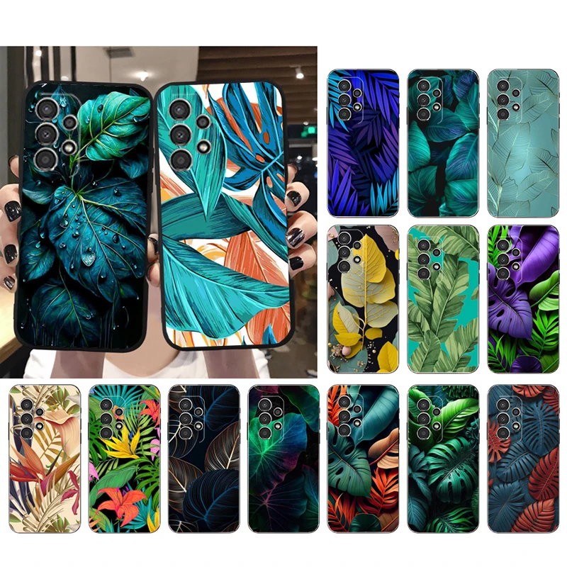 

Plant leaves Phone Case For Samsung Galaxy A52S A04S A21S A33 A23 A13 A14 A32 A52 A53 A54 A51 A71 M51
