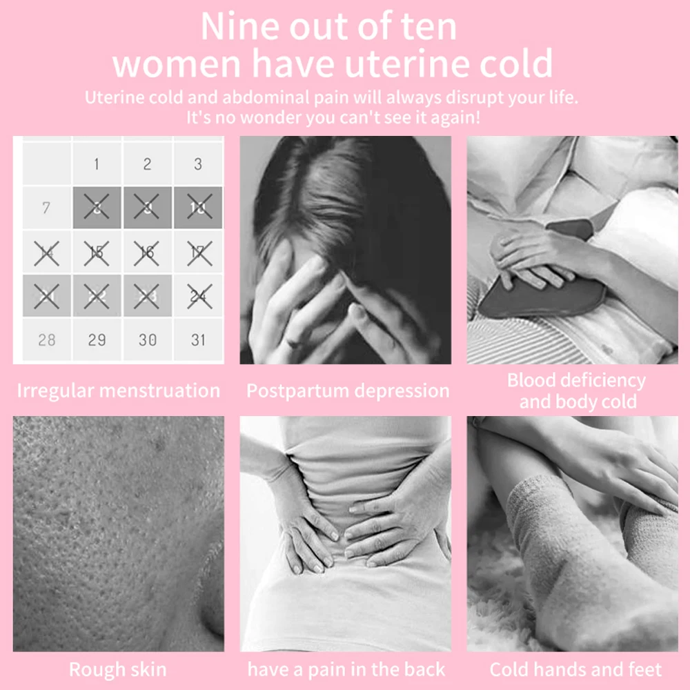 Warm Uterine Belt Girls Ladies Health Care Three-speed Hot Compress Massager Abdomen Waist Relieve Menstrual Pain USB Charging 2