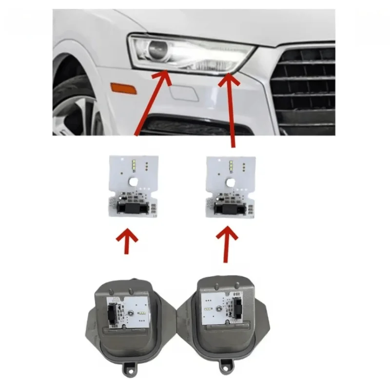 아우디 Q3 2016-2018용 백색광 drl 칩 제논 자동차 헤드라이트 DRL 칩 LED 보드 라이트 보드 라이트 8T0941475B 8T0941475C OEM
