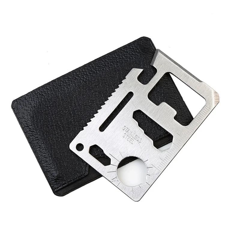 Side profile of compact credit card multitool