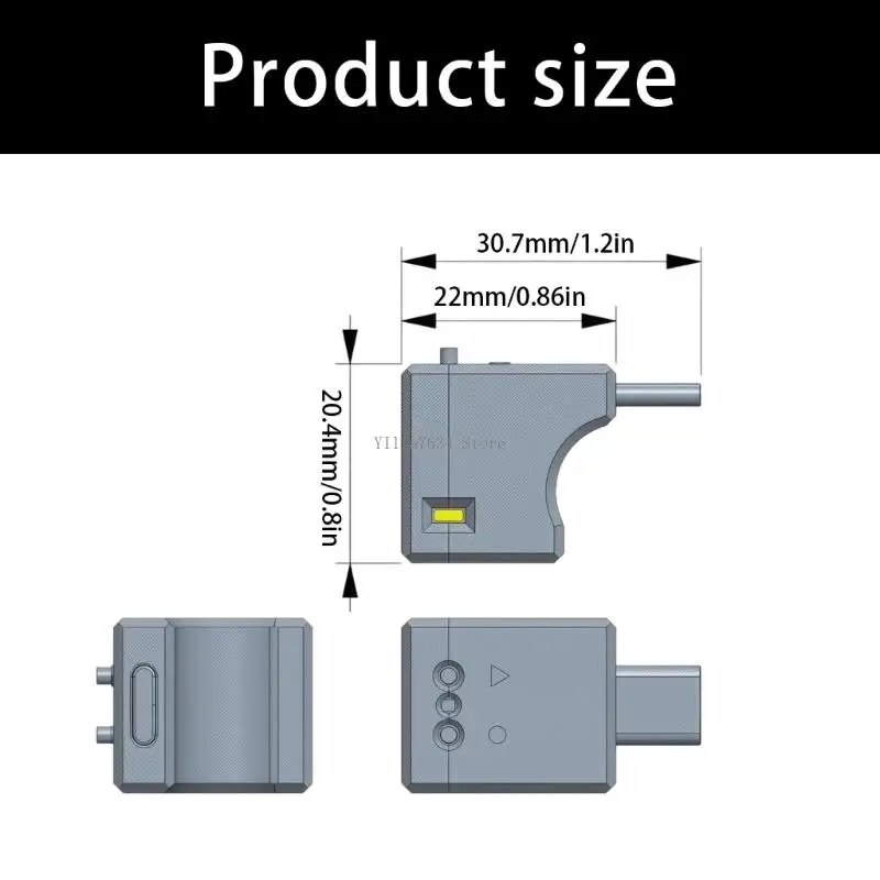 컬러 조명 및 지능형 전력 감지 기능을 갖춘 이중 인터페이스 USB 어댑터
