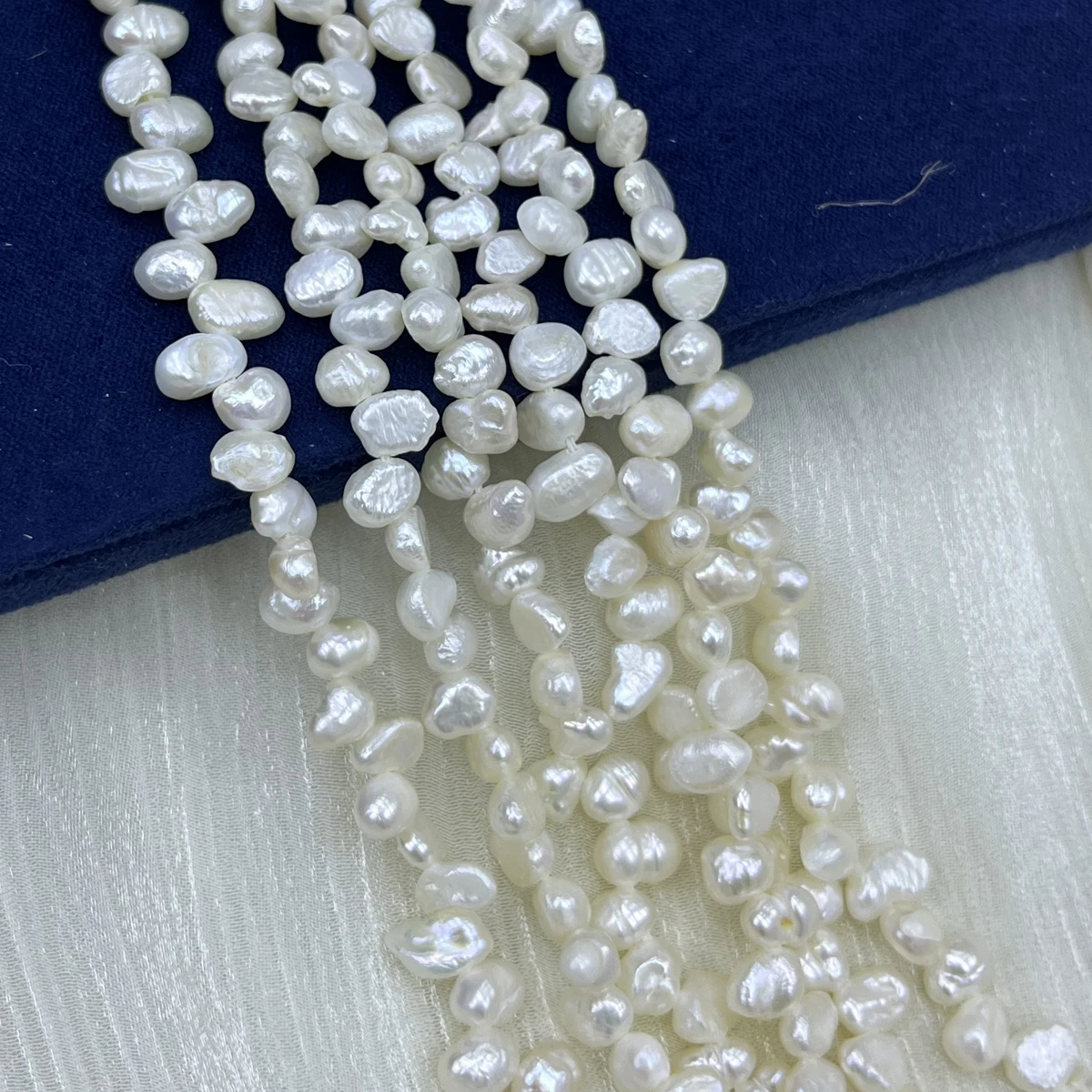 White Baroque Freshwater Pearl Beads for DIY Jewelry Creations