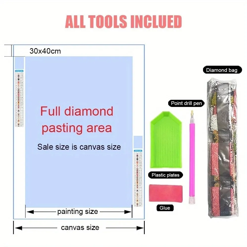 5D DIY Rhinestone Frameless Diamond Painting 1 Piece 11.8 X15.7 Inch Colorful Women&rsquo;s Pattern Inlaid Rhinestone Diamond Painting diamond art painting kitdiamond painting setdiamond painting