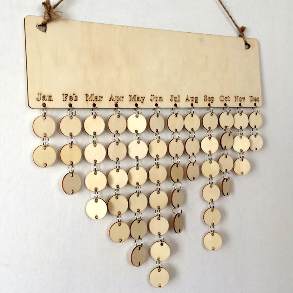 Wall Calendar Family Birthday Board Plaque